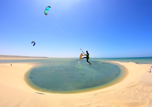 Suring in sunny day during a visit to Dakhla