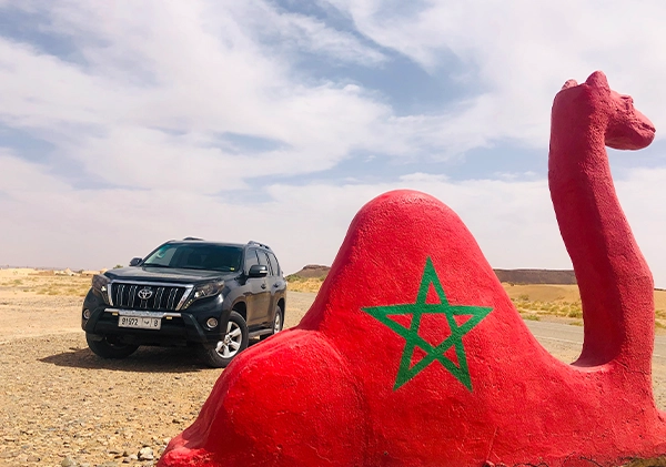 EMT Hospitality during black car during red camel