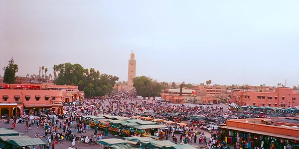 Jemaa El Fnaa square by day
