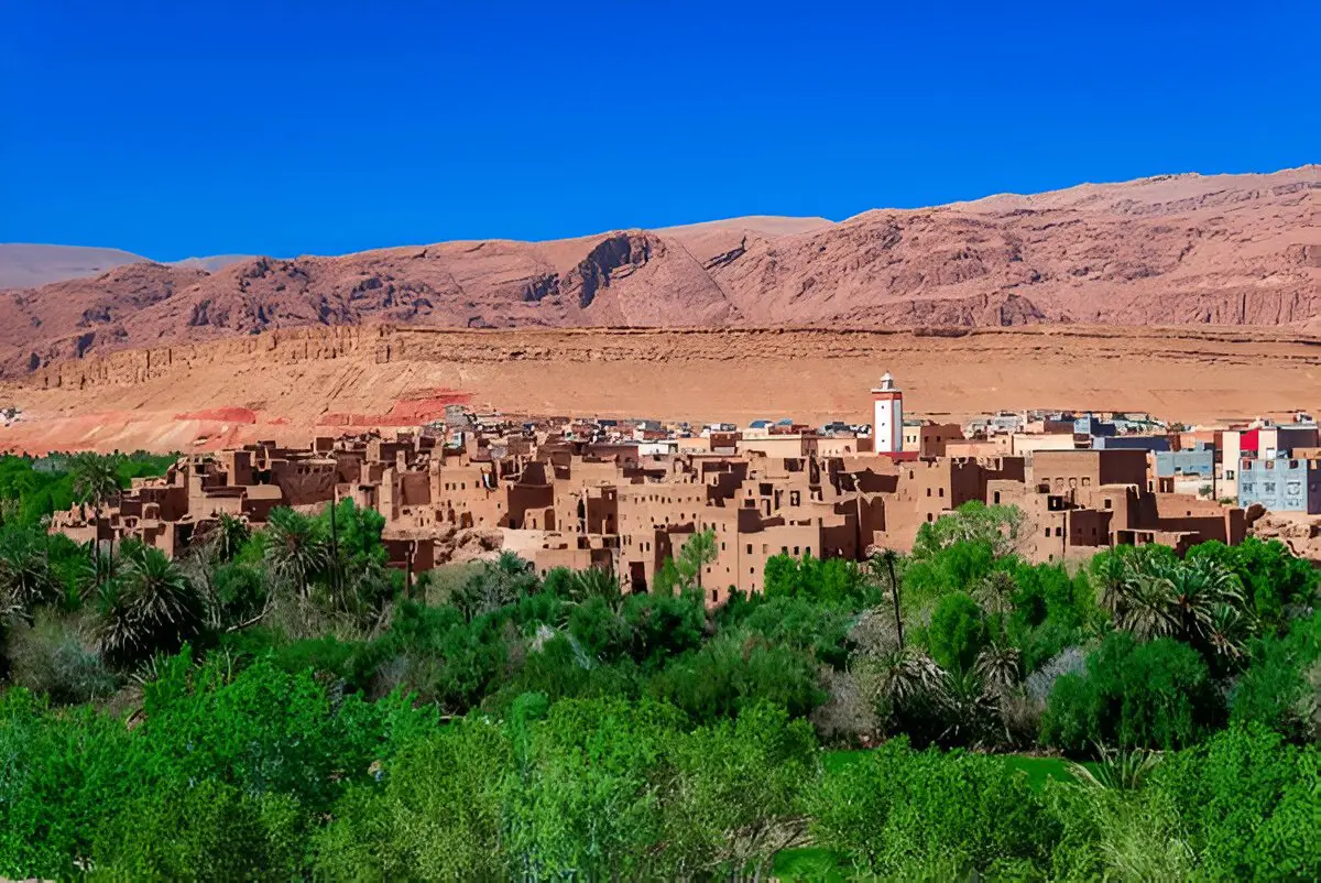 Tinghir Kasbah in sunny day 