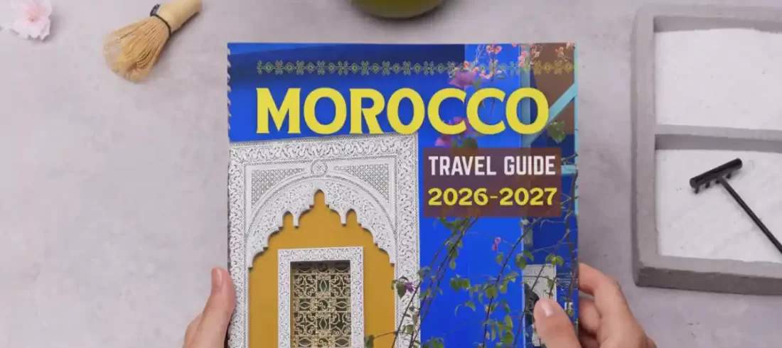 Cover of the Morocco travel guide 2026–2027, modern Moroccan arch design, featured image for EMT’s guide.